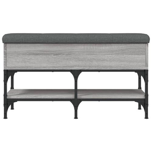 Skobænk 82x32x45 cm konstrueret træ grå sonoma-eg