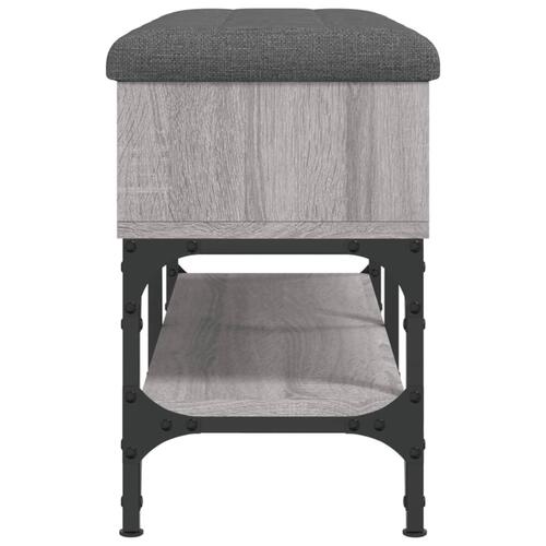 Skobænk 82x32x45 cm konstrueret træ grå sonoma-eg