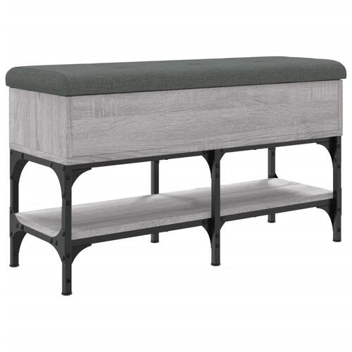 Skobænk 82x32x45 cm konstrueret træ grå sonoma-eg