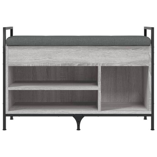 Skobænk 85,5x32x57,5 cm konstrueret træ grå sonoma-eg