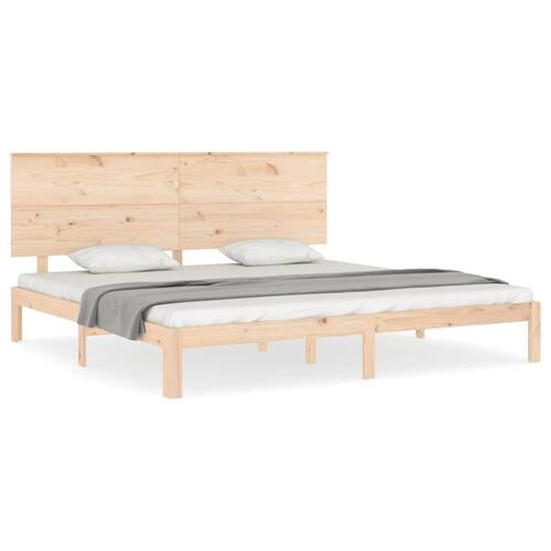 Sengeramme med sengegavl Super King Size massivt træ