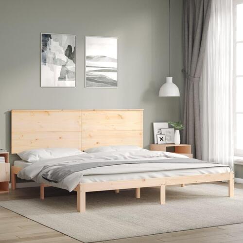 Sengeramme med sengegavl Super King Size massivt træ