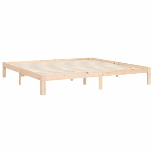 Sengeramme med sengegavl Super King Size massivt træ