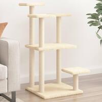Kradsetræ med platforme 98,5 cm cremefarvet