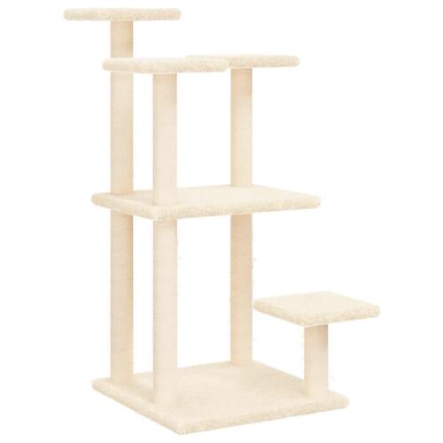 Kradsetræ med platforme 98,5 cm cremefarvet
