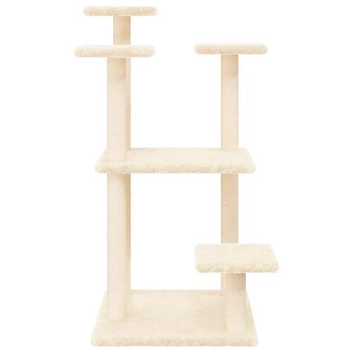Kradsetræ med platforme 98,5 cm cremefarvet