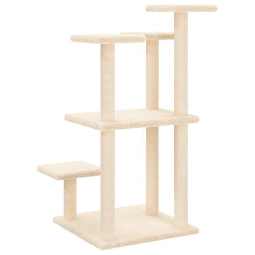 Kradsetræ med platforme 98,5 cm cremefarvet