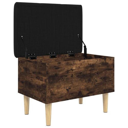 Skobænk 62x42x46 cm konstrueret træ røget egetræsfarve
