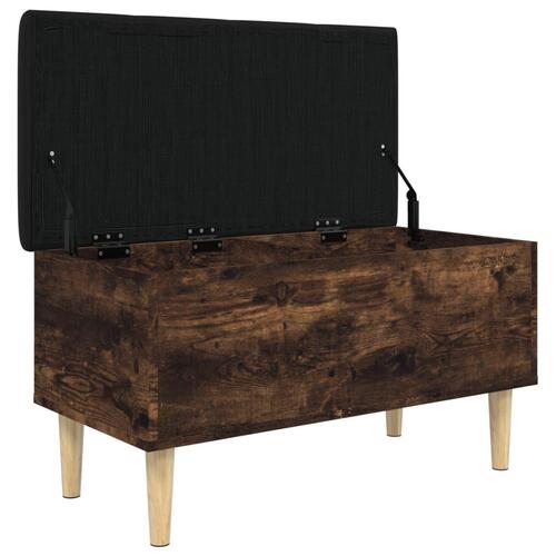 Skobænk 82x42x46 cm konstrueret træ røget egetræsfarve
