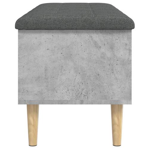 Opbevaringsbænk 102x42x46 cm konstrueret træ betongrå