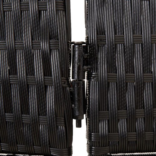 Rumdeler 4 paneler polyrattan sort