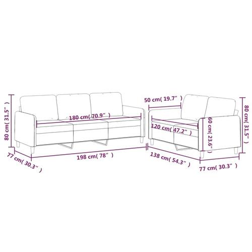 2 personers sofa med hynder stof vinrød
