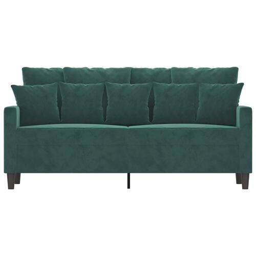 2-personers sofa 140 cm fløjl mørkegrøn