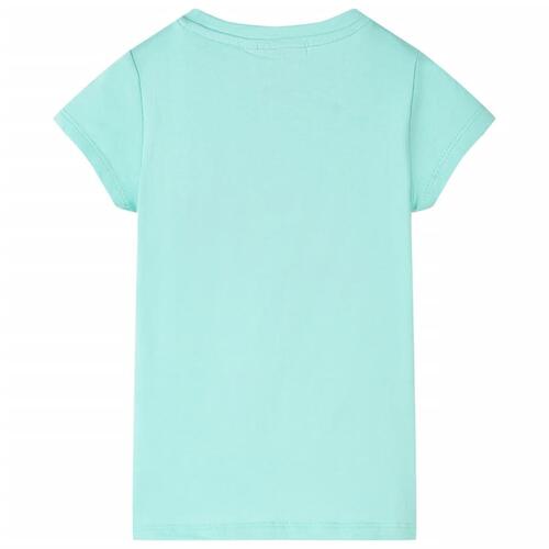 T-shirt til børn str. 116 lys mintgrøn