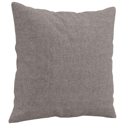 2-personers sofa med pyntepuder - 140 cm stof, gråbrun