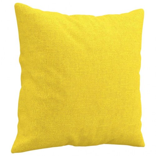 2-personers sofa med pyntepuder - 140 cm stof, lysegul
