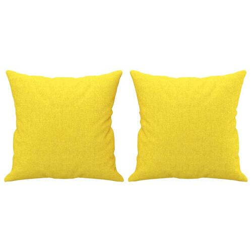 3 personers sofa med puder stof lysegul