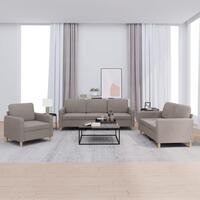 3 personers sofa med hynder stof gråbrun