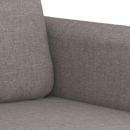 3 personers sofa med hynder stof gråbrun