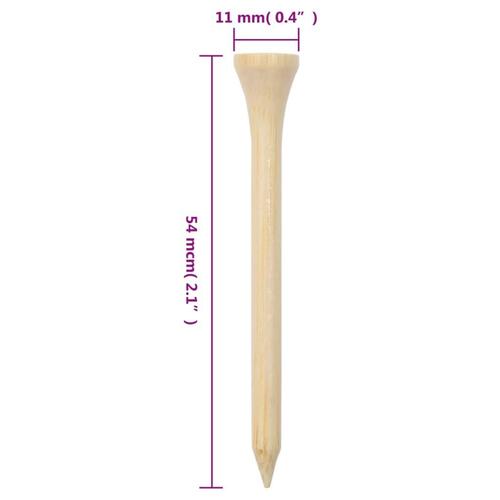 Golf-tees 1000 stk. 54 mm bambus
