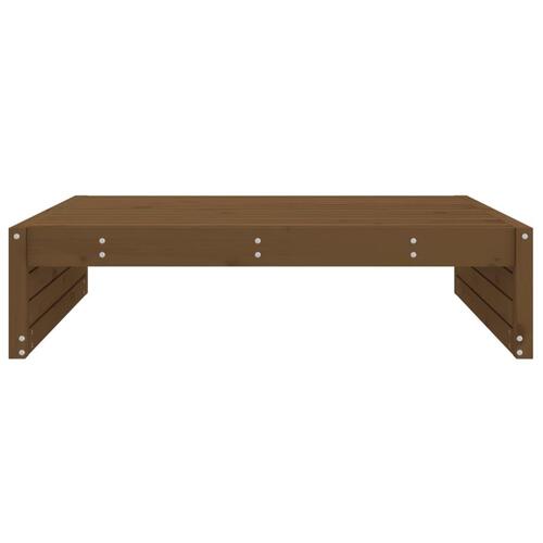 Udendørs fodskammel 120x80 cm massivt fyrretræ honningbrun