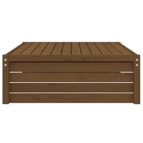 Udendørs fodskammel 120x80 cm massivt fyrretræ honningbrun