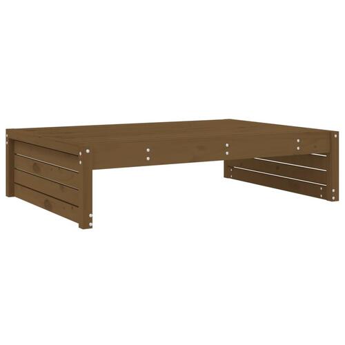 Udendørs fodskammel 120x80 cm massivt fyrretræ honningbrun