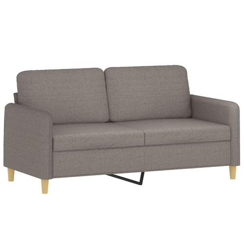 2 personers sofa med hynder stof gråbrun