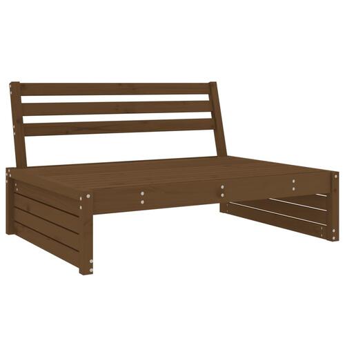 Midtermodul til havesofa 120x80 cm massivt fyrretræ gyldenbrun