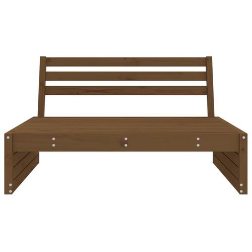 Midtermodul til havesofa 120x80 cm massivt fyrretræ gyldenbrun