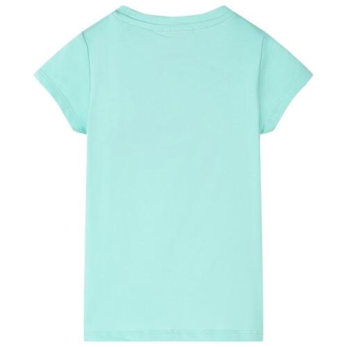 T-shirt til børn str. 140 lys mintgrøn