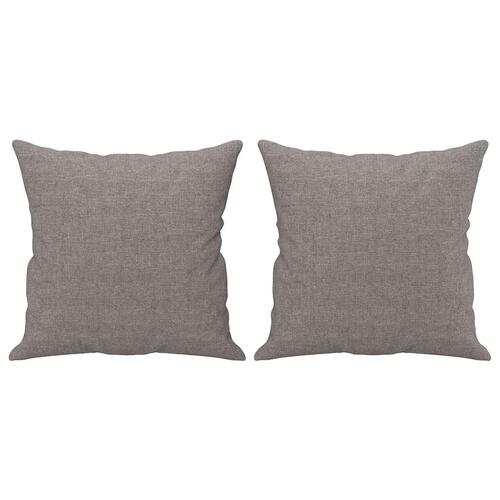 3-personers sofa med pyntepuder 180 cm stof gråbrun