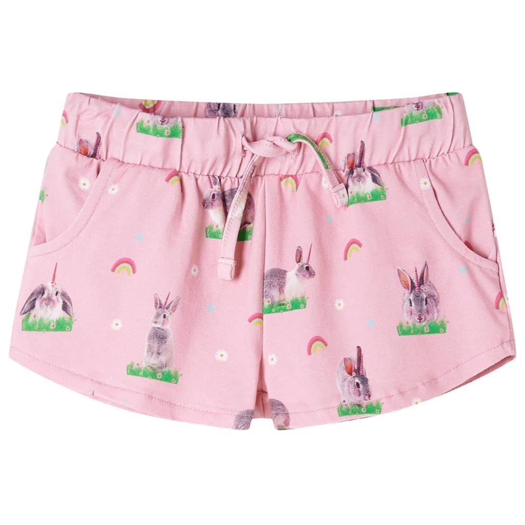 Shorts til børn str. 92 med snor lyserød