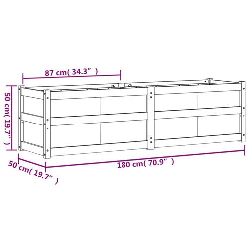 Plantekasse 180x50x50 cm imprægneret fyrretræ