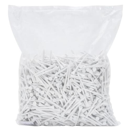 Golf-tees 1000 stk. 83 mm bambus hvid