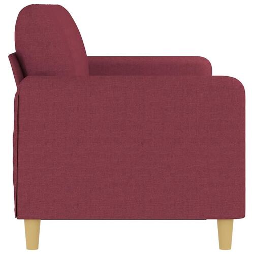 3-personers sofa 180 cm stof vinrød