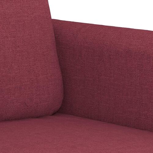 3-personers sofa 180 cm stof vinrød