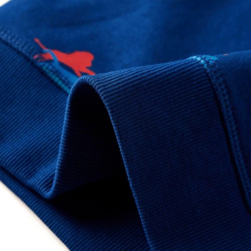 Sweatshirt til børn str. 104 - mørkeblå med løveprint