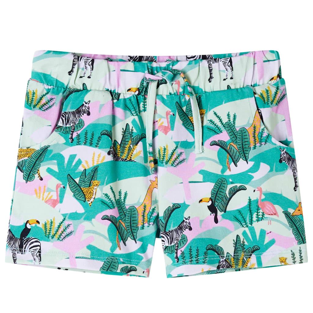 Shorts til børn str. 116 med snor mintgrøn