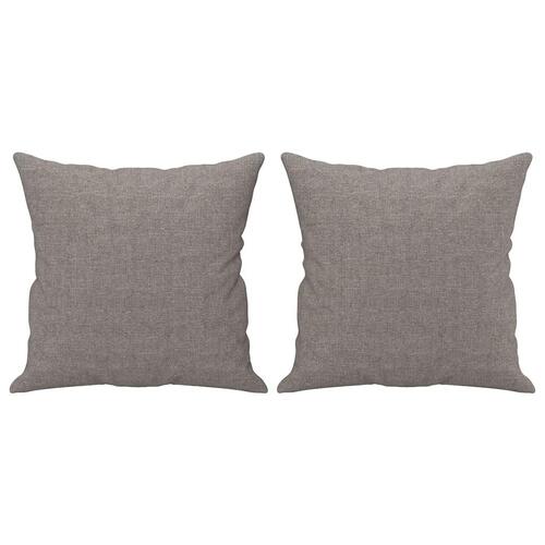 2 personers sofa med puder stof gråbrun