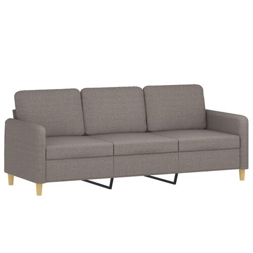2 personers sofa med hynder stof gråbrun