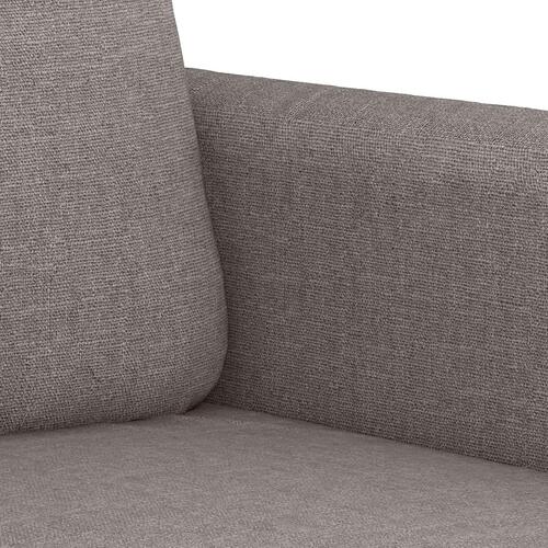 2 personers sofa med hynder stof gråbrun