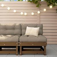 Midtermodul til sofa massivt fyrretræ gyldenbrun