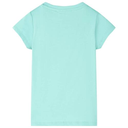 T-shirt til børn str. 128 lys mintgrøn