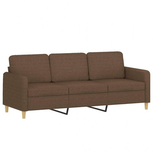 3-personers sofa i stof - brun, sædebredde 180 cm