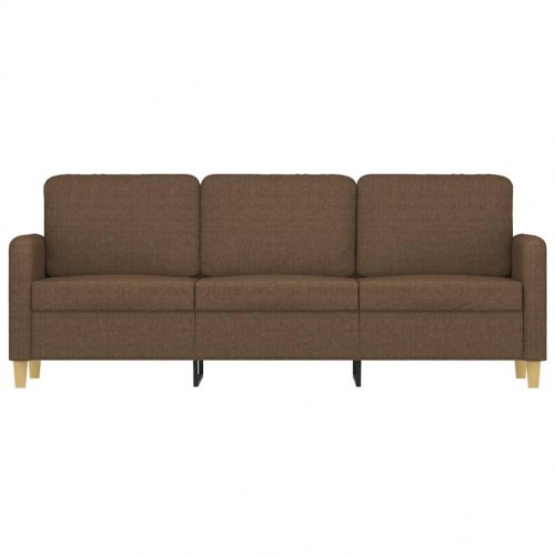 3-personers sofa i stof - brun, sædebredde 180 cm
