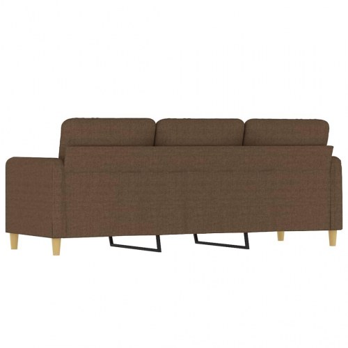 3-personers sofa i stof - brun, sædebredde 180 cm