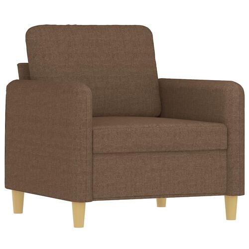 Sofastol med fodskammel 60 cm stof Brun