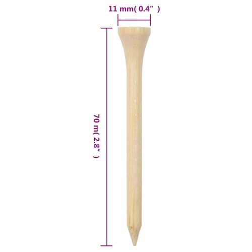 Golf-tees 1000 stk. 70 mm bambus