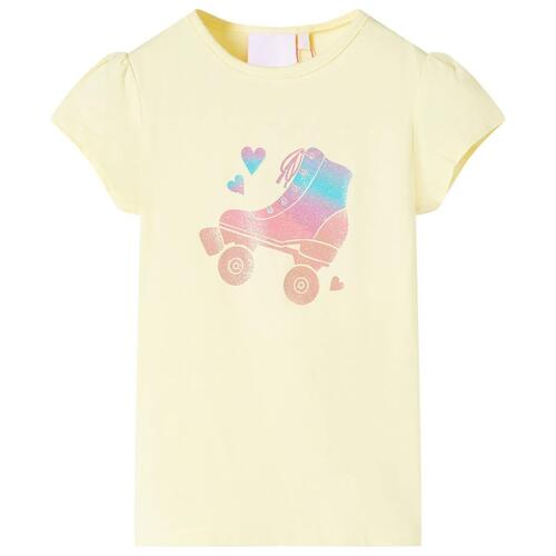 T-shirt til børn str. 104 lysegul